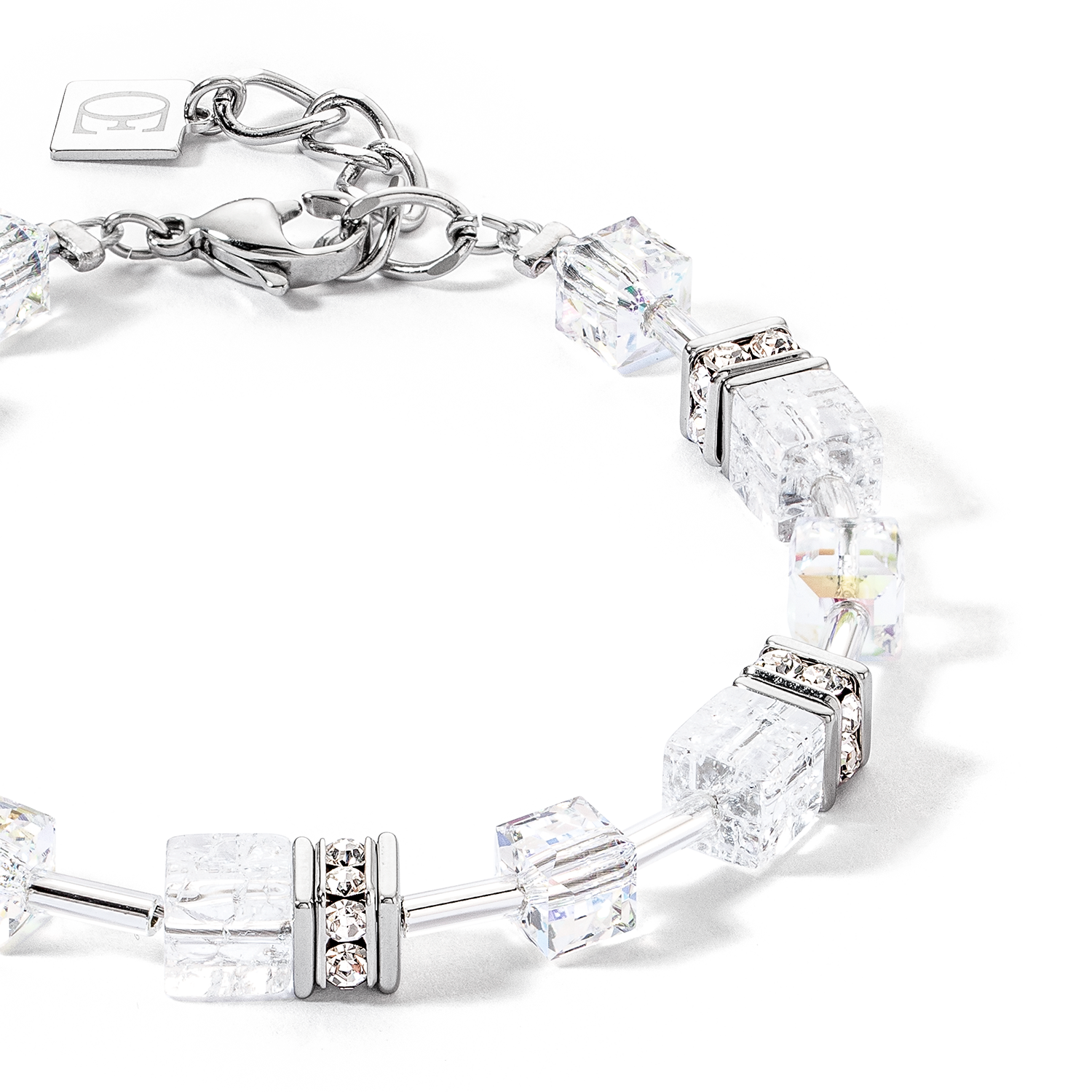 Bracciale GeoCUBE® Iconic Nature bianco argento