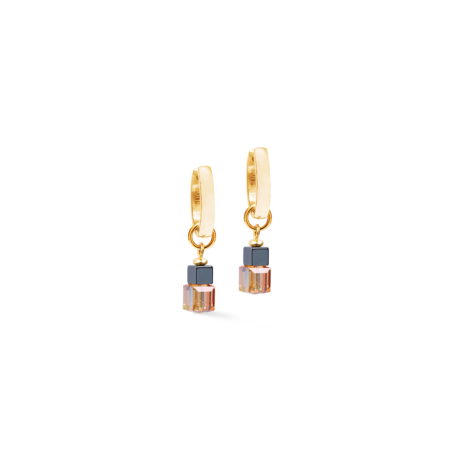 Orecchini a Cerchio Cube Duet Earth oro