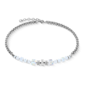 Collana Cube Nexus argento-bianco