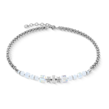 Collana Cube Nexus argento-bianco