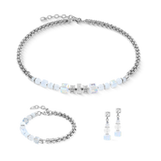 Collana Cube Nexus argento-bianco