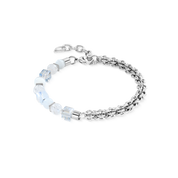 Bracciale Cube Nexus bianco-argento