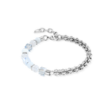 Bracciale Cube Nexus bianco-argento