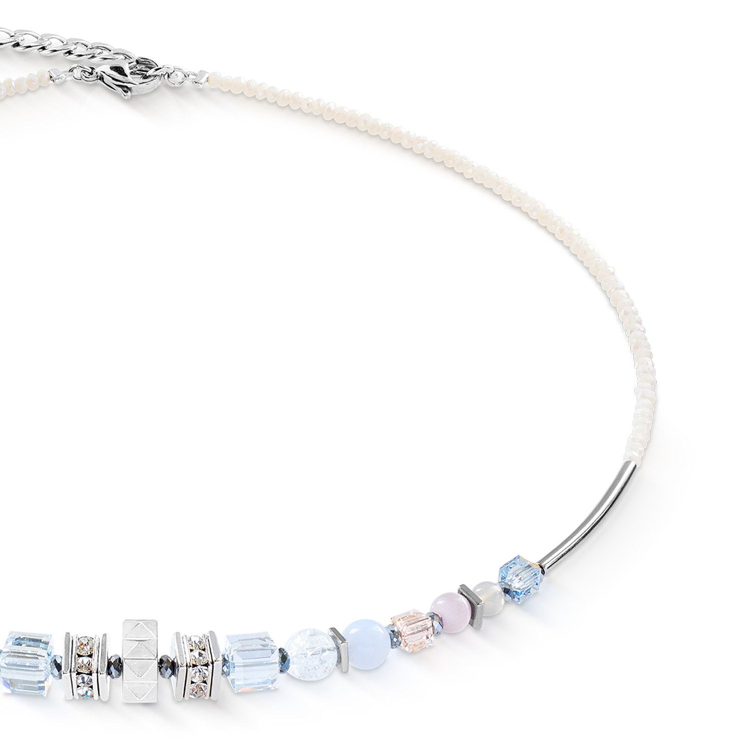 Collana Shape Mix Nexus argento-pastello