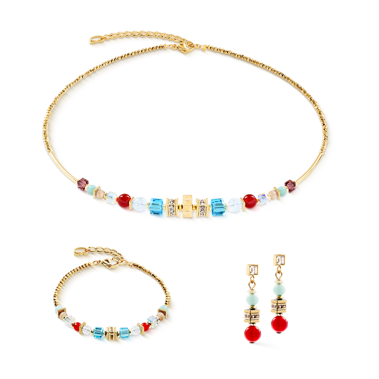 Collana Shape Mix Nexus oro-multicolore