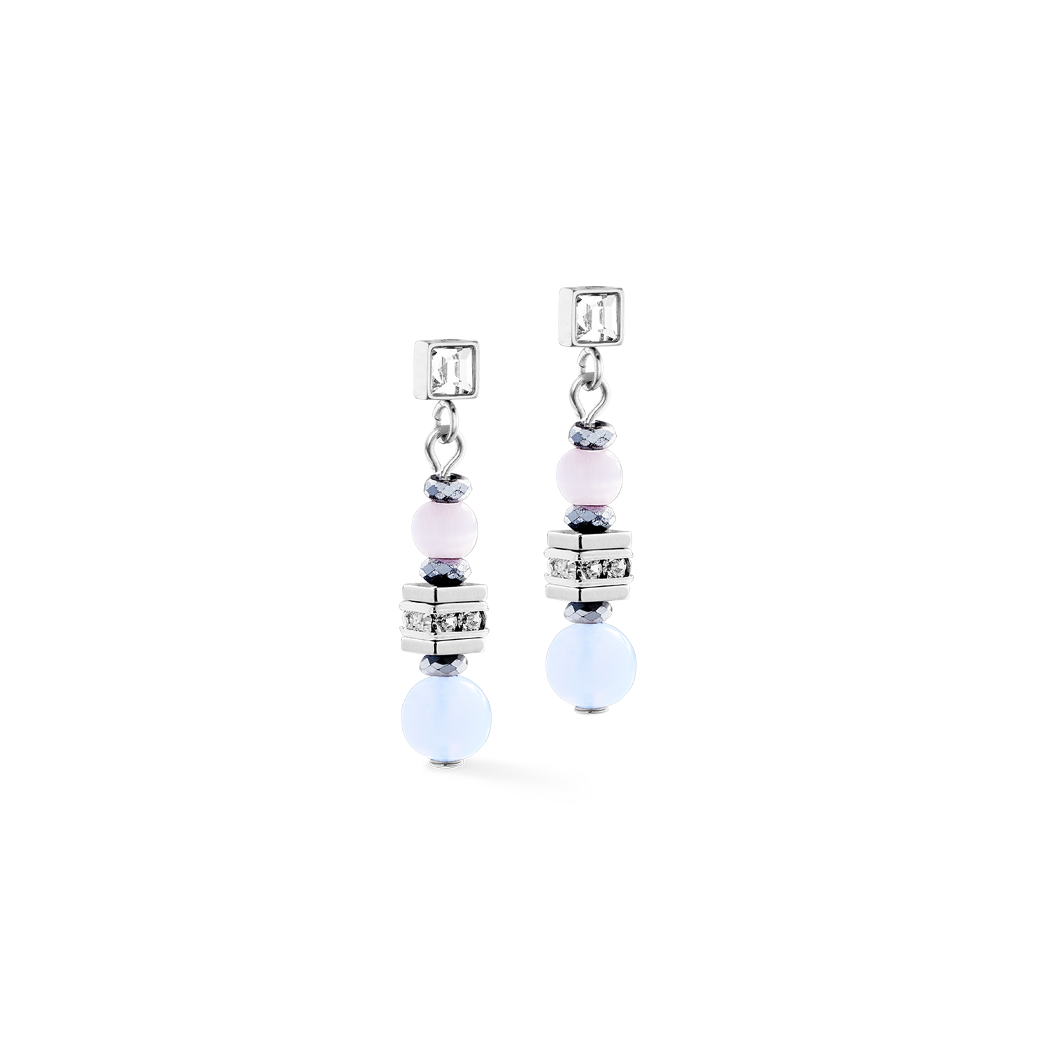 Orecchini Shape Mix Nexus argento-pastello