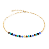 Collana Cube Mosaic Lagoon oro