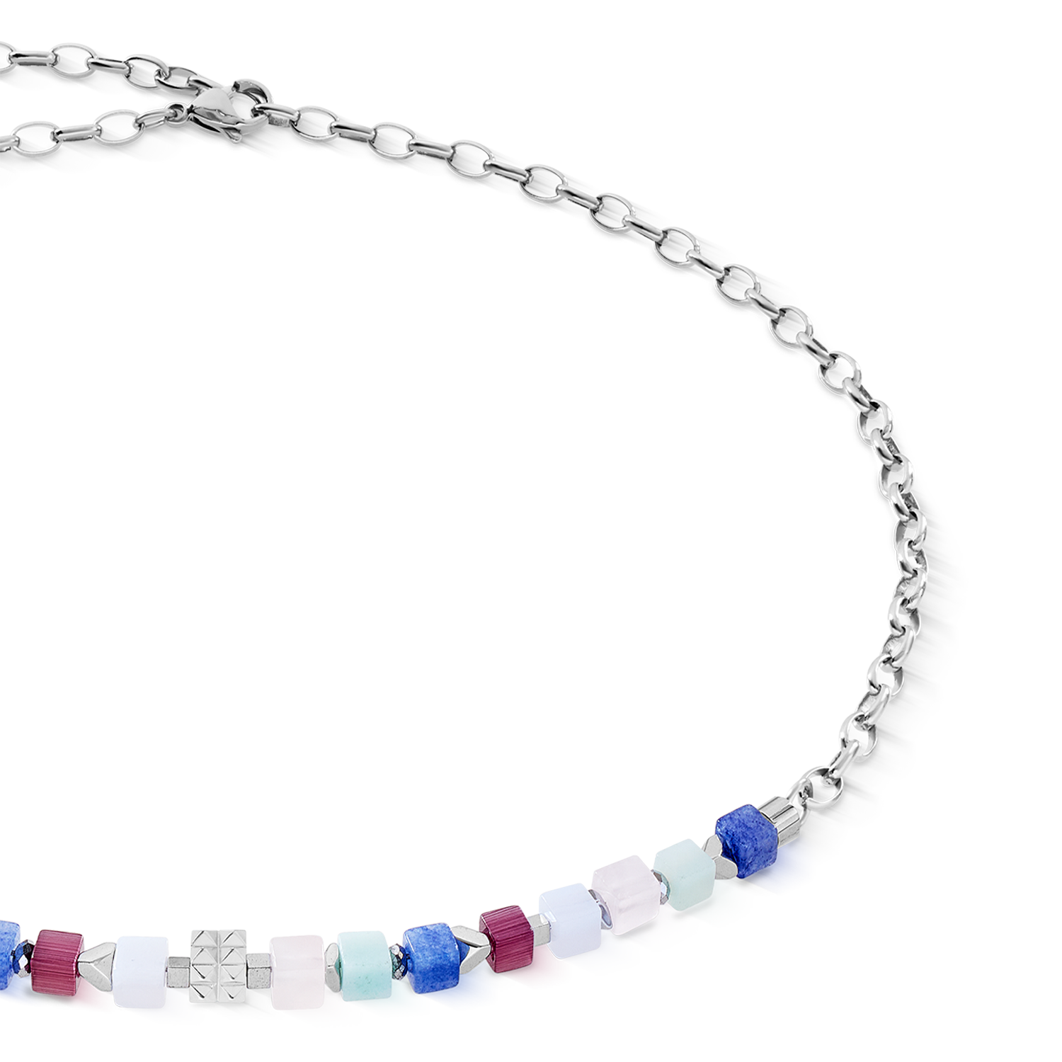 Collana Cube Mosaic Lumina argento