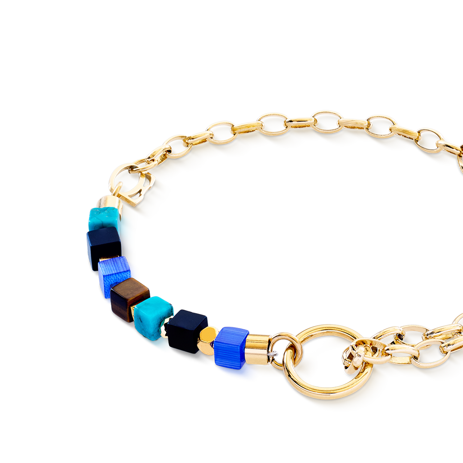 Bracciale Cube Mosaic Lagoon oro