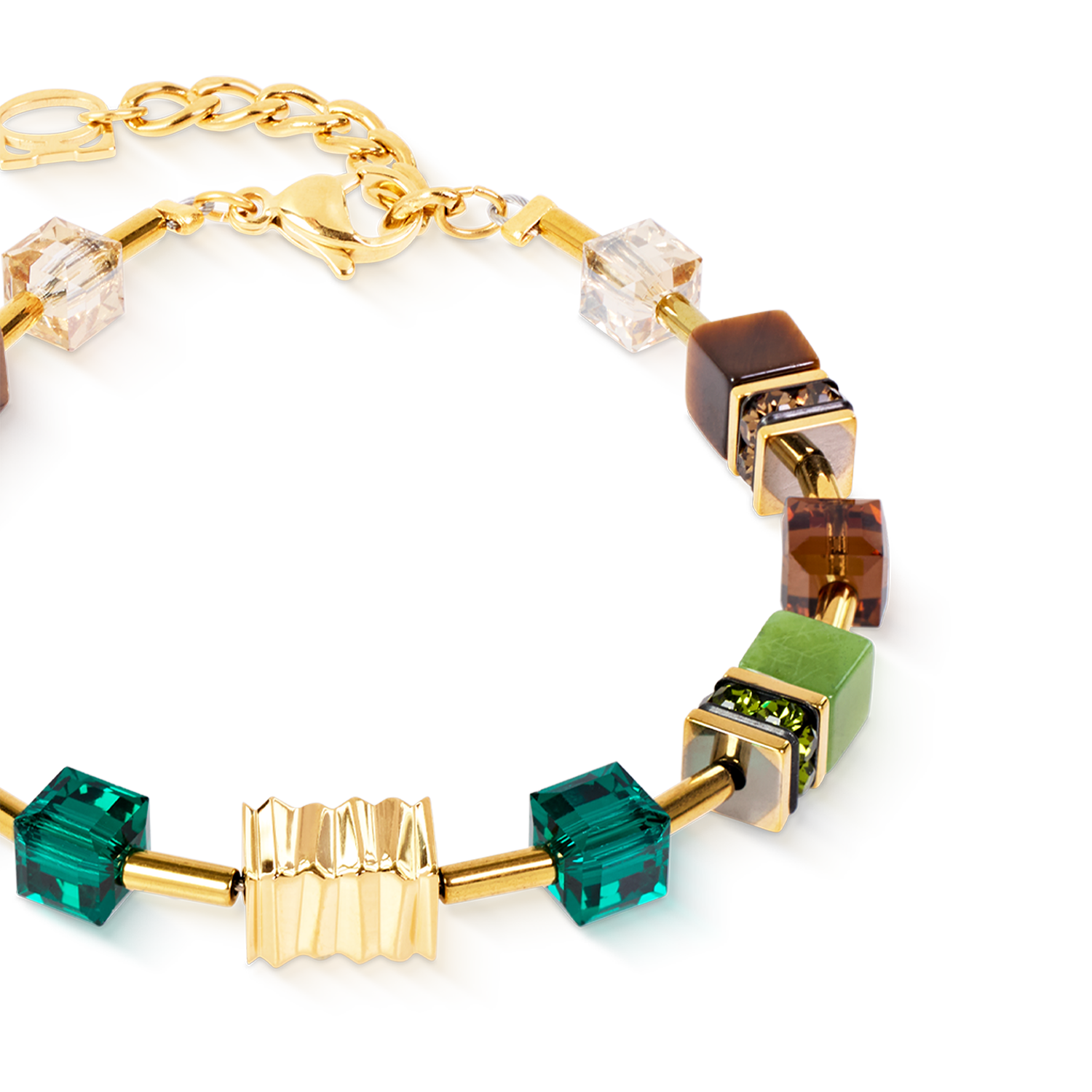 Bracciale GeoCUBE® Iconic Wave Forest oro