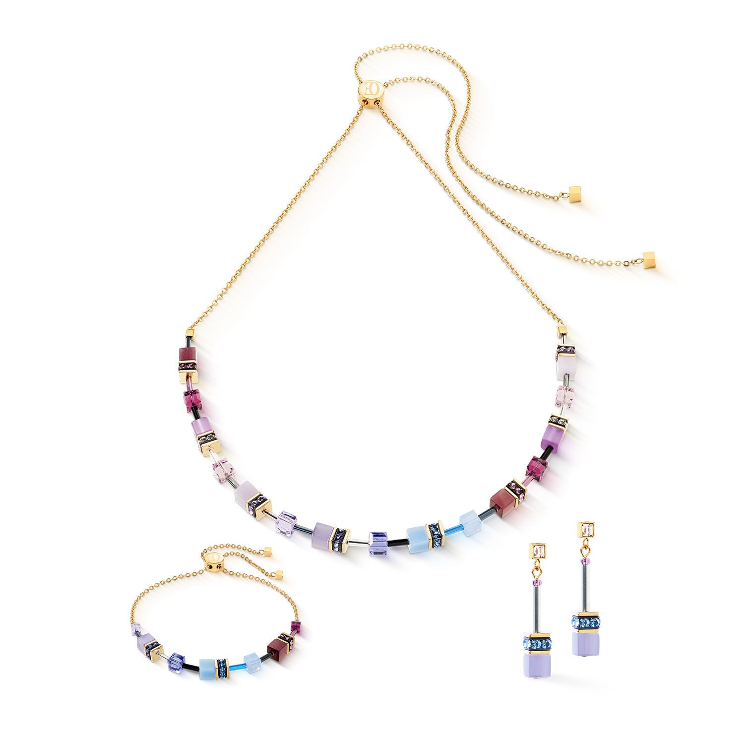 Collana GeoCUBE® Iconic Chain Mystic Orchid oro