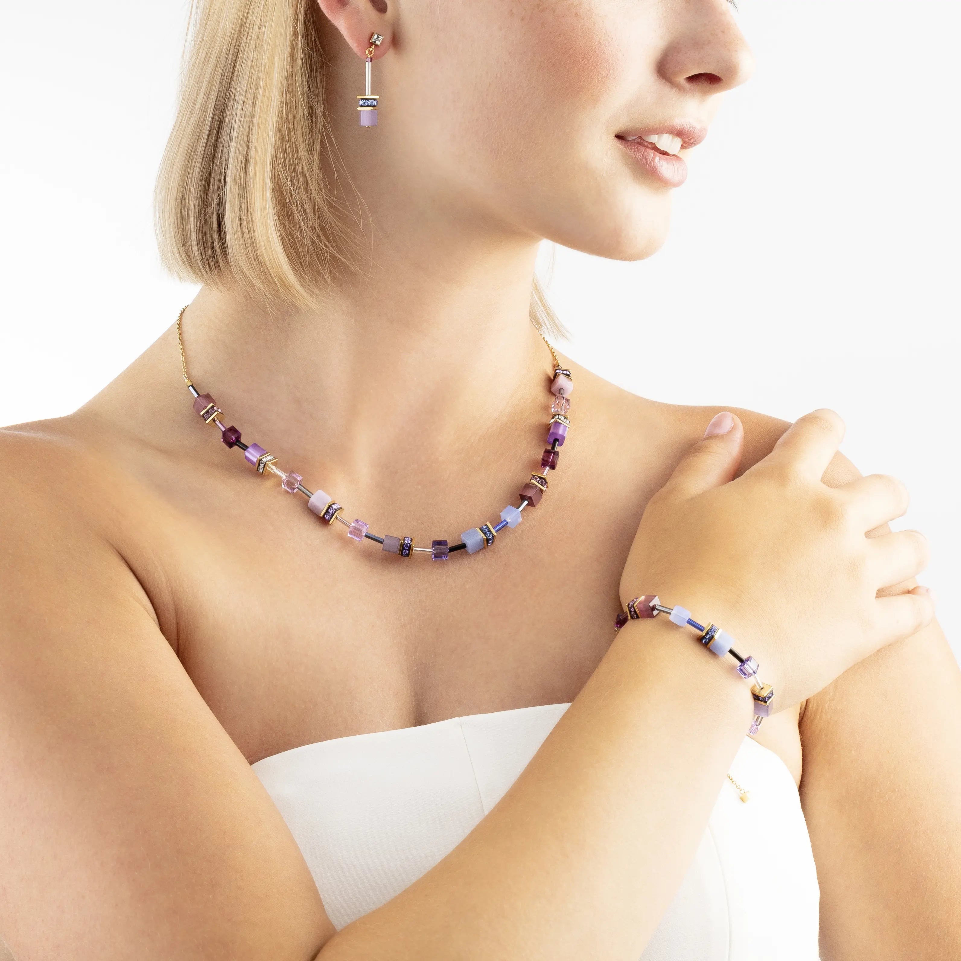 Bracciale GeoCUBE® Iconic Chain Mystic Orchid oro