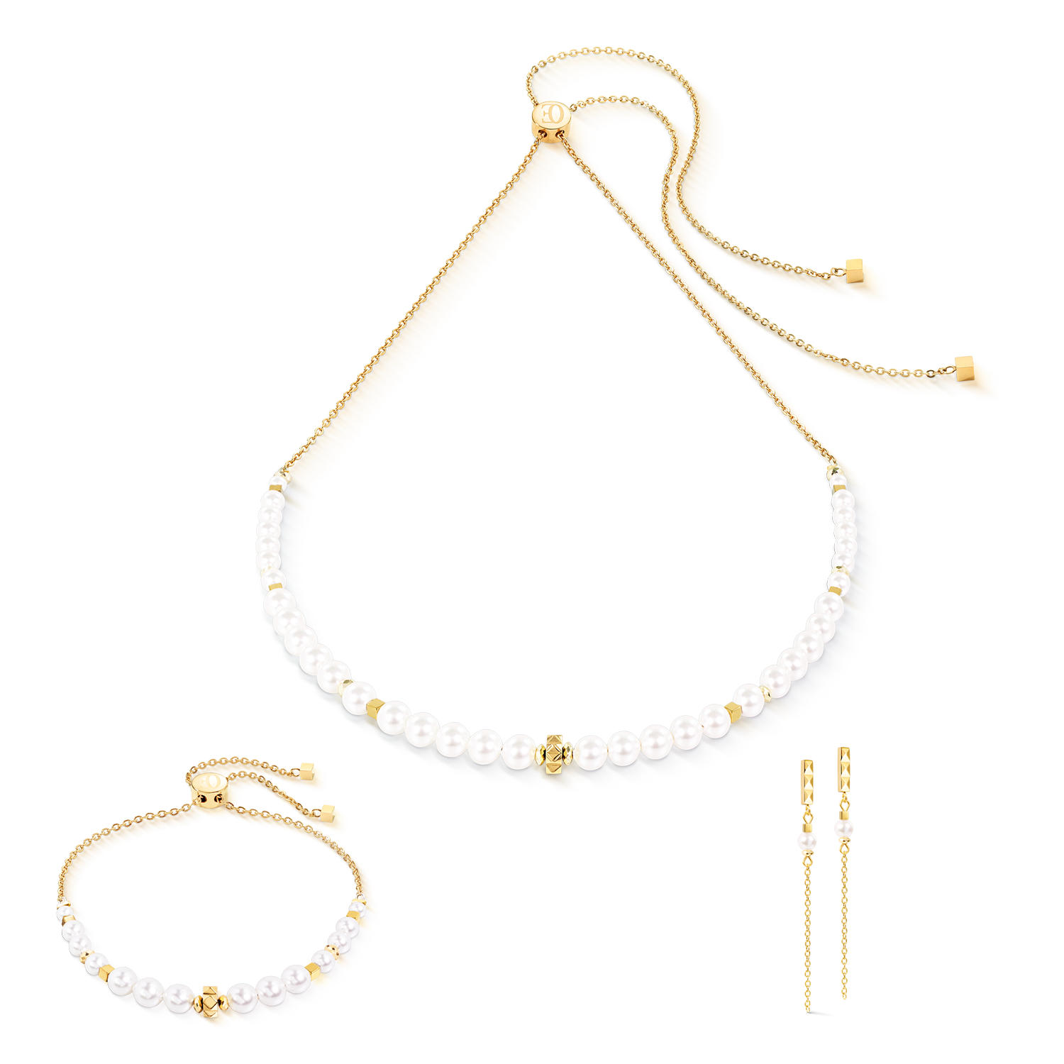 Collana Slider Pearl Spike oro