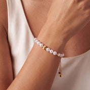 COEUR DE LION Bracciale Slider Pearl Spike oro – indossato