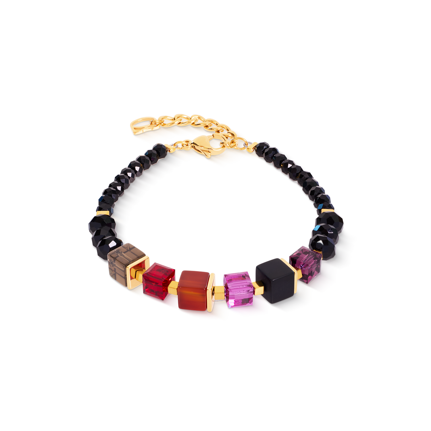 Bracciale Cube Mix Precious Berry oro