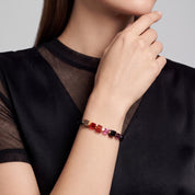 COEUR DE LION Bracciale Cube Mix Precious Berry oro – indossato