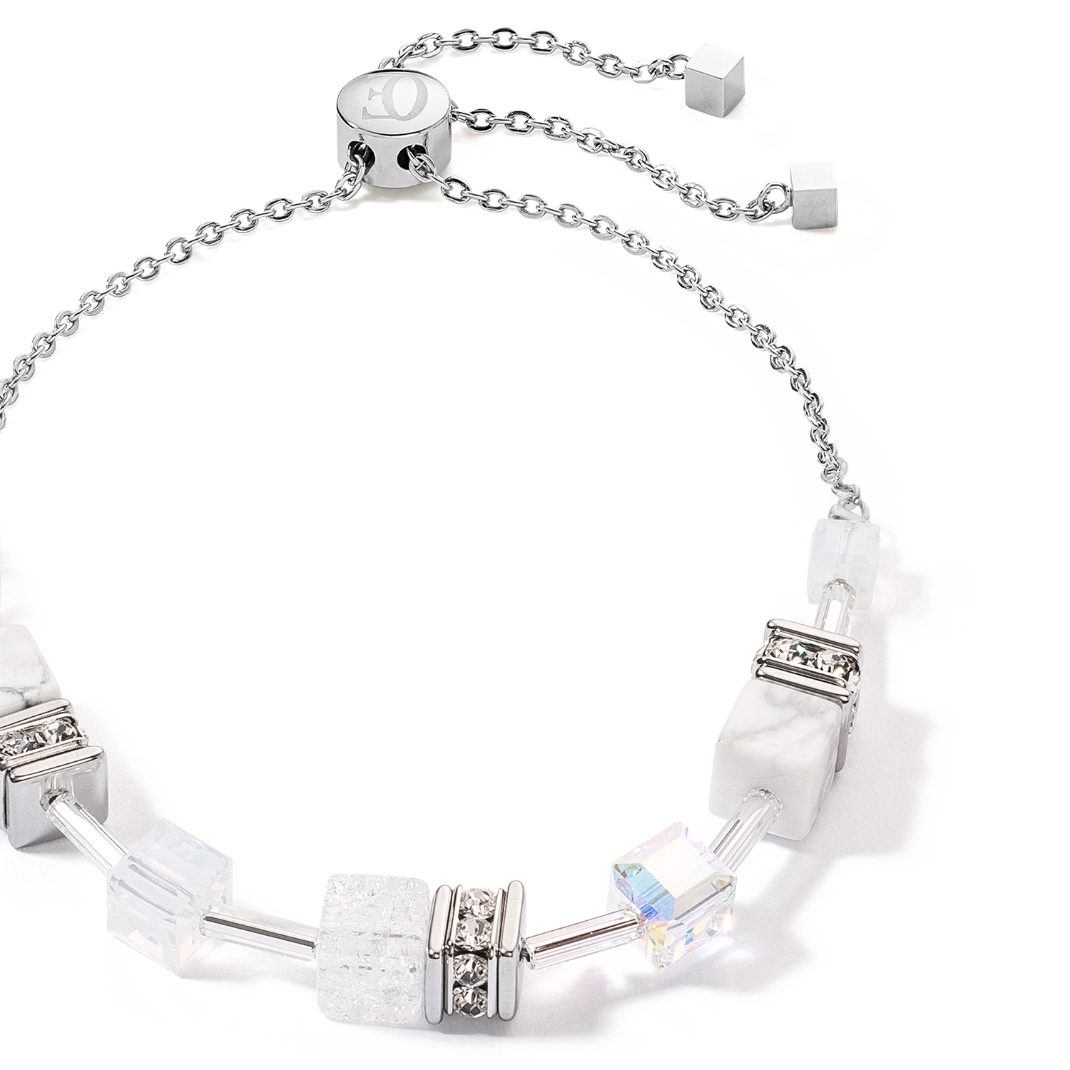 Bracciale GeoCUBE® Iconic Nature Chain bianco