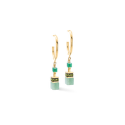 Orecchini a cerchio GeoCUBE® Precious Statement Emerald Garden