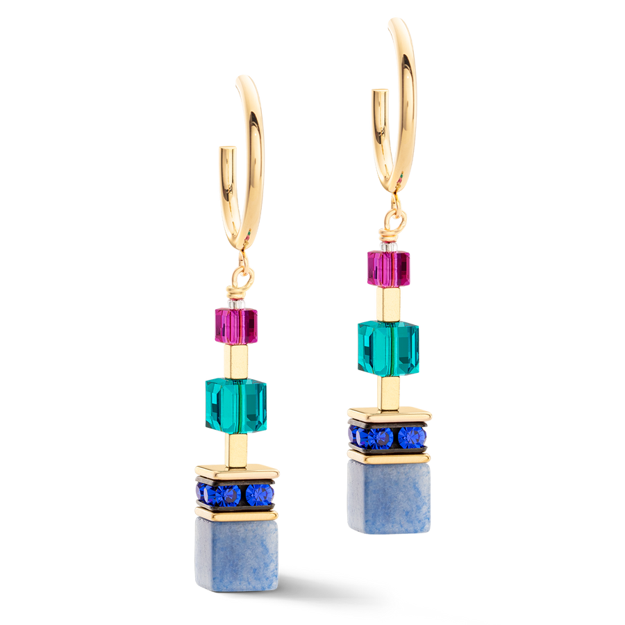 Orecchini GeoCUBE® Precious Statement oro-multicolore