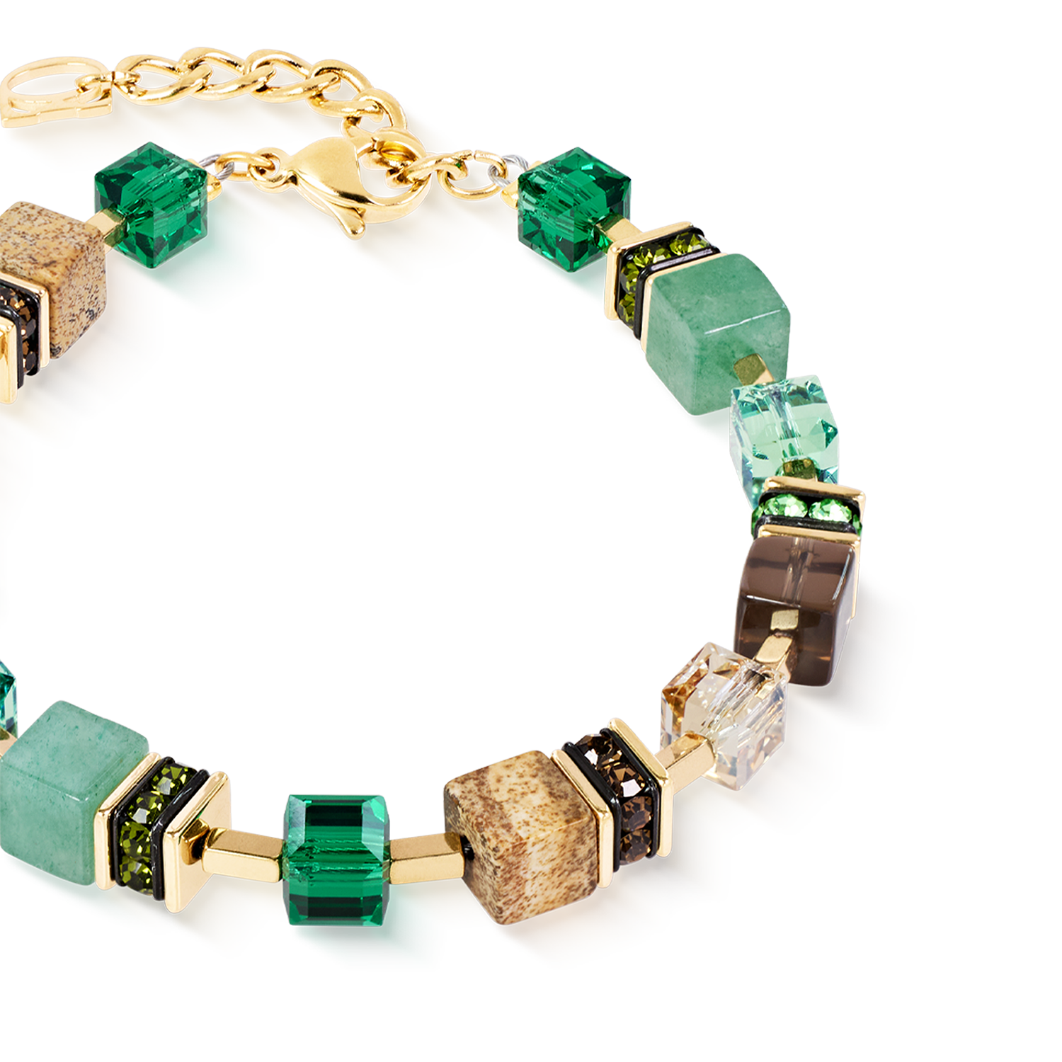 Bracciale GeoCUBE® Precious Statement Emerald Garden