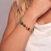 COEUR DE LION Bracciale GeoCUBE® Precious Statement Emerald Garden – indossato