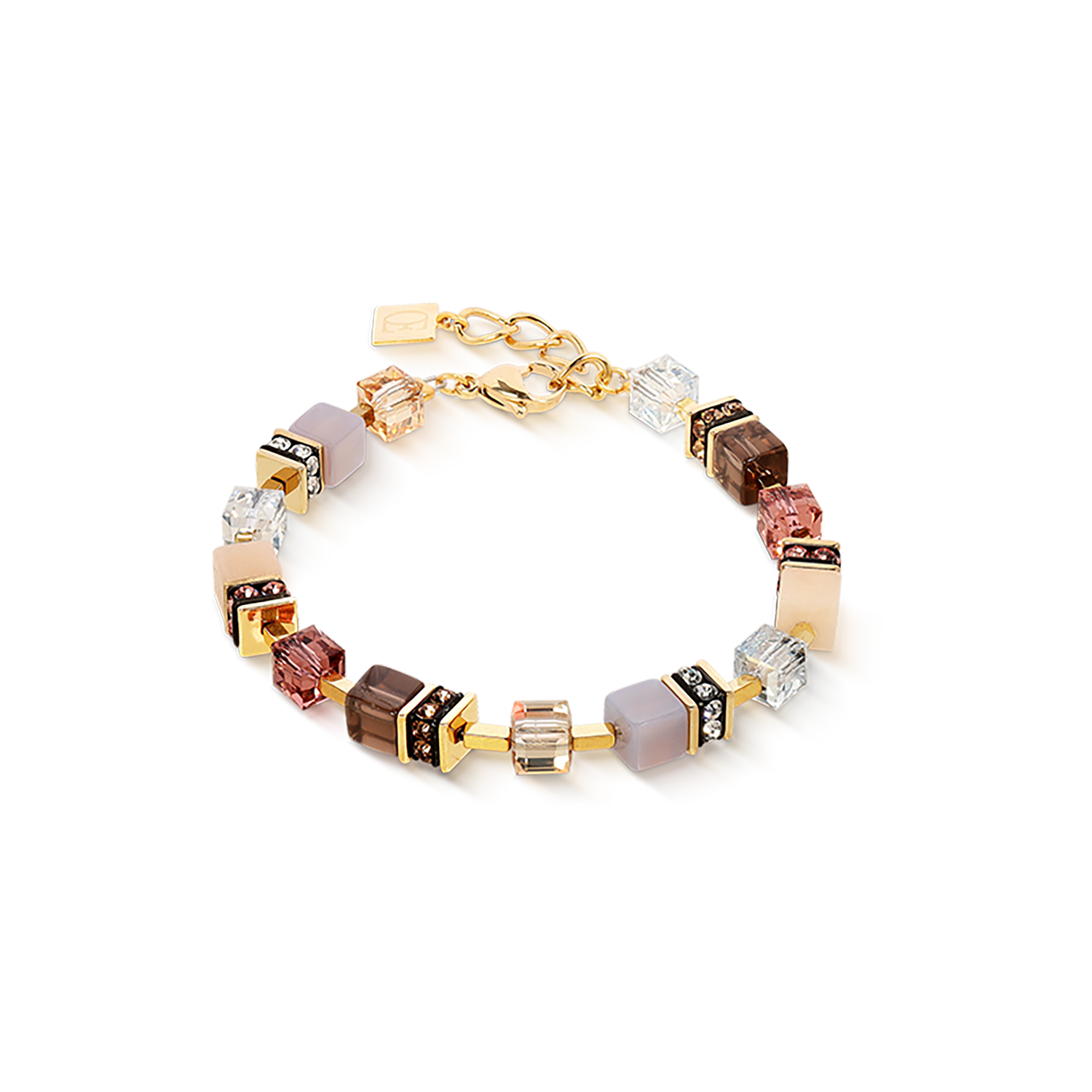 BraccialeGeoCUBE® Precious Statement golden Blush