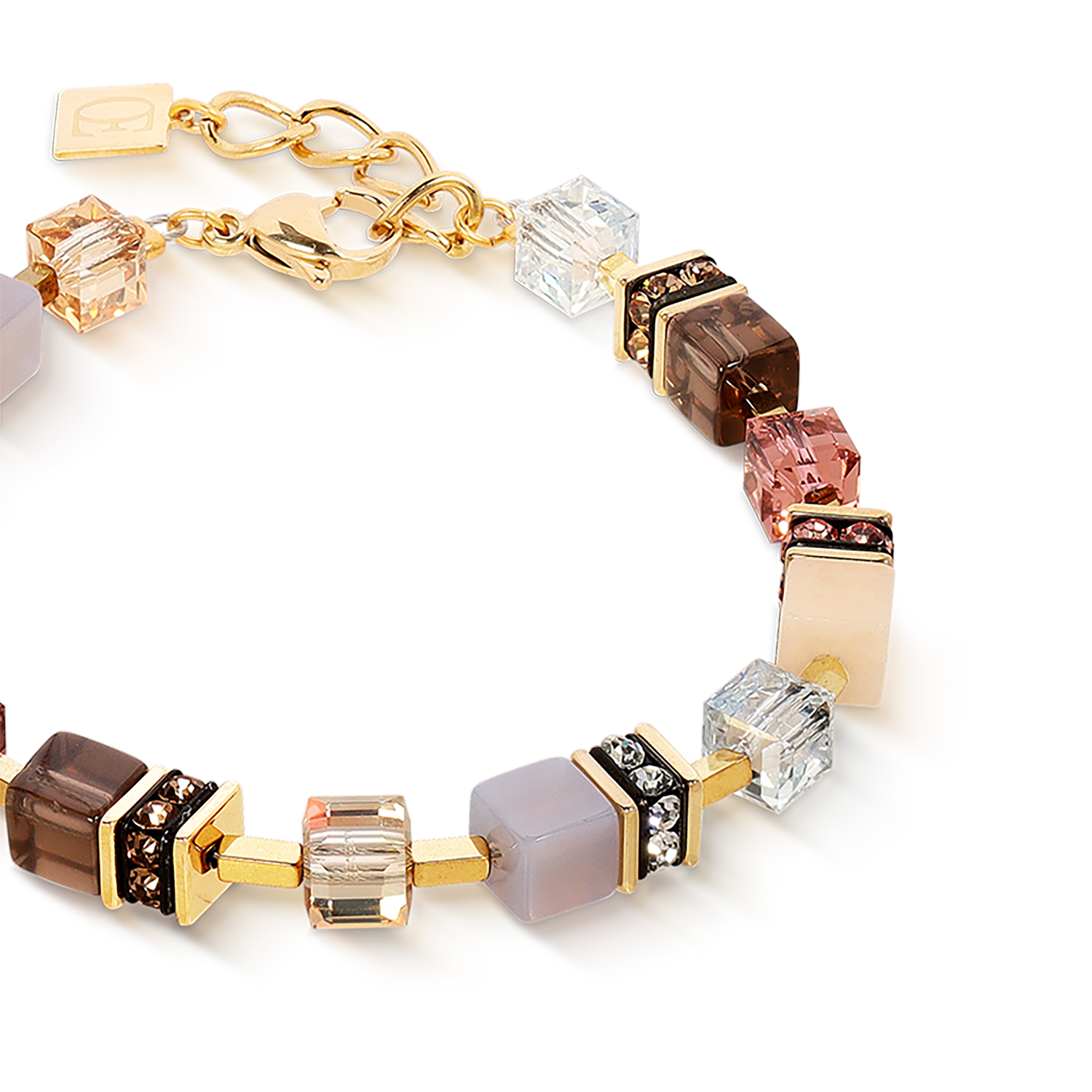 BraccialeGeoCUBE® Precious Statement golden Blush