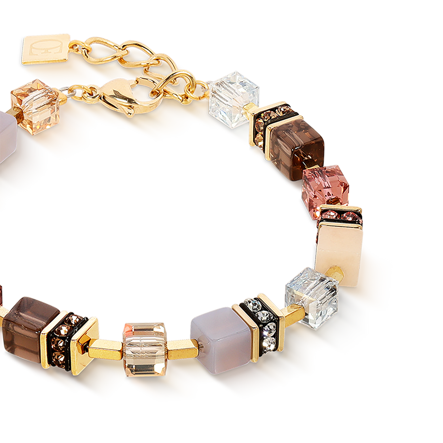 BraccialeGeoCUBE® Precious Statement golden Blush