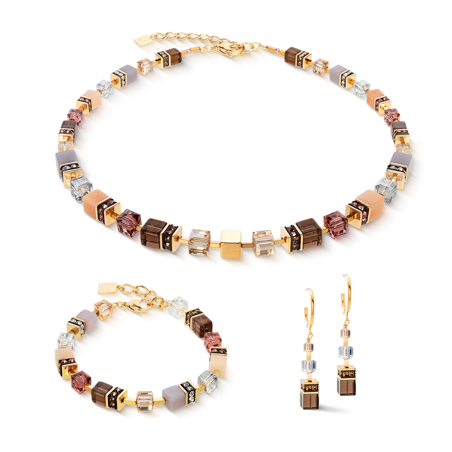 BraccialeGeoCUBE® Precious Statement golden Blush