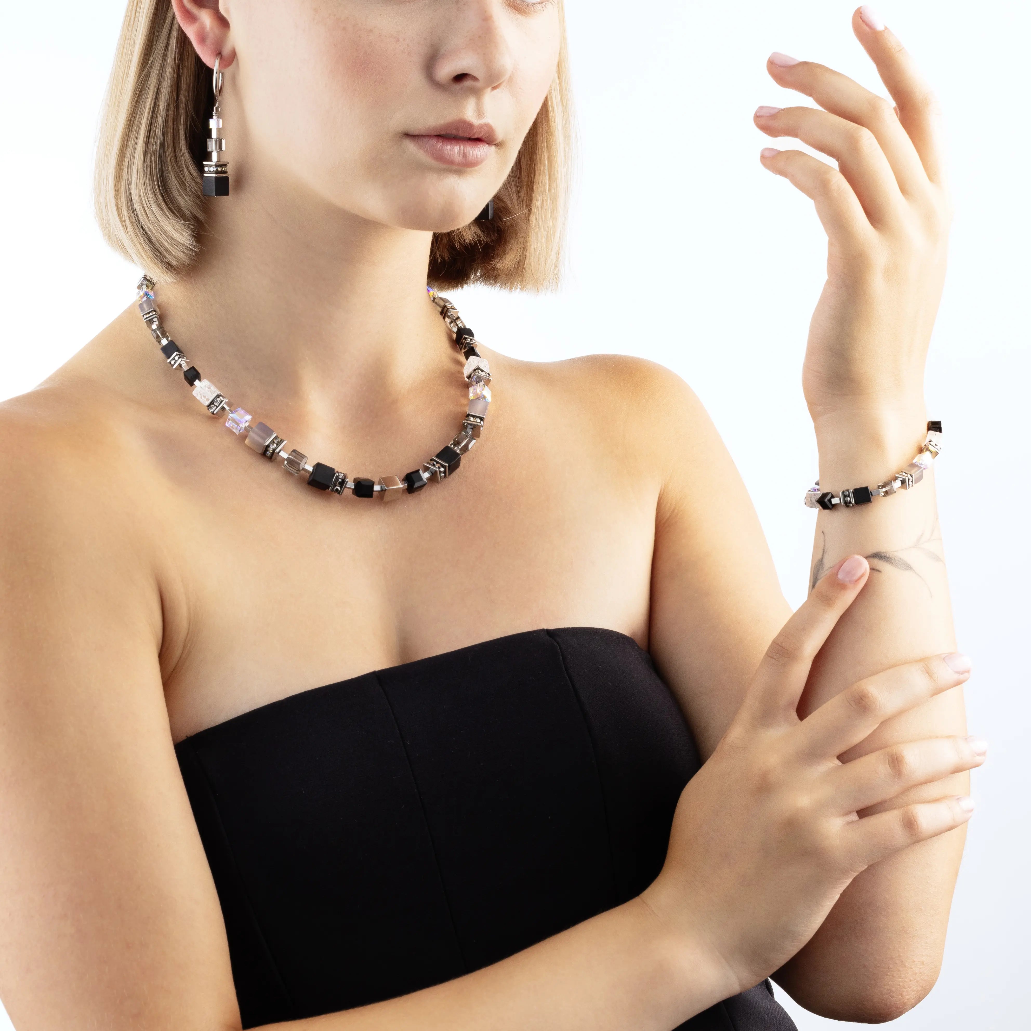 Bracciale GeoCUBE® Precious Statement Crystal Shadow