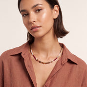 COEUR DE LION Collana GeoCUBE® Precious Grace Rose Smoke – indossato