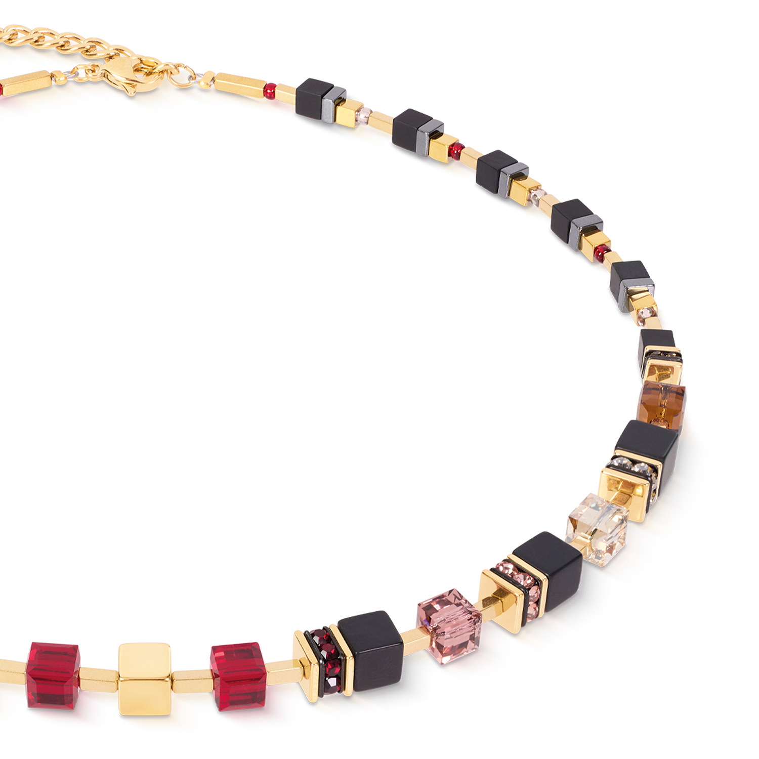 Collana GeoCUBE® Precious Classic Ruby Noir