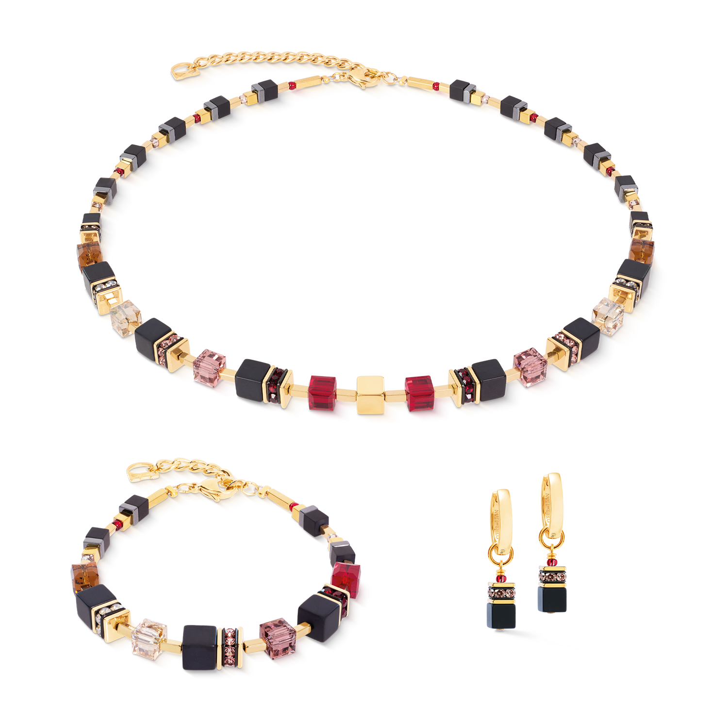 Bracciale GeoCUBE® Precious Classic Ruby Noir