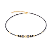 Collana Wave Cube Flow oro-nero