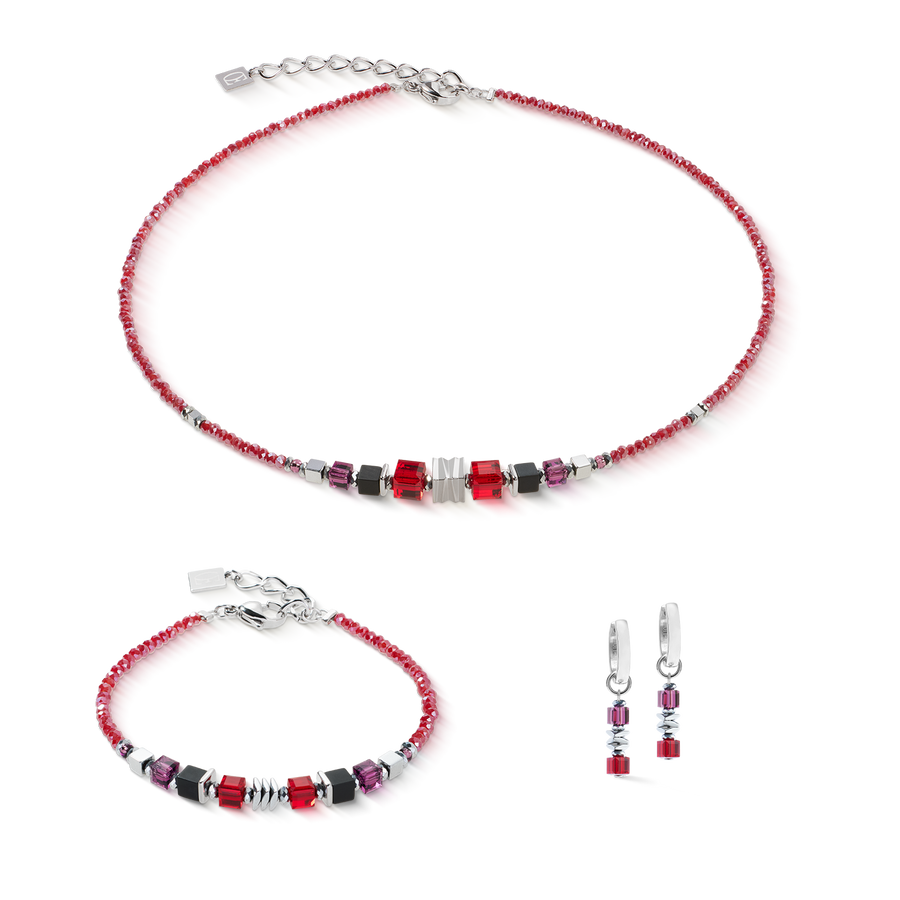 Creole Wave Cube Flow argento-rosso