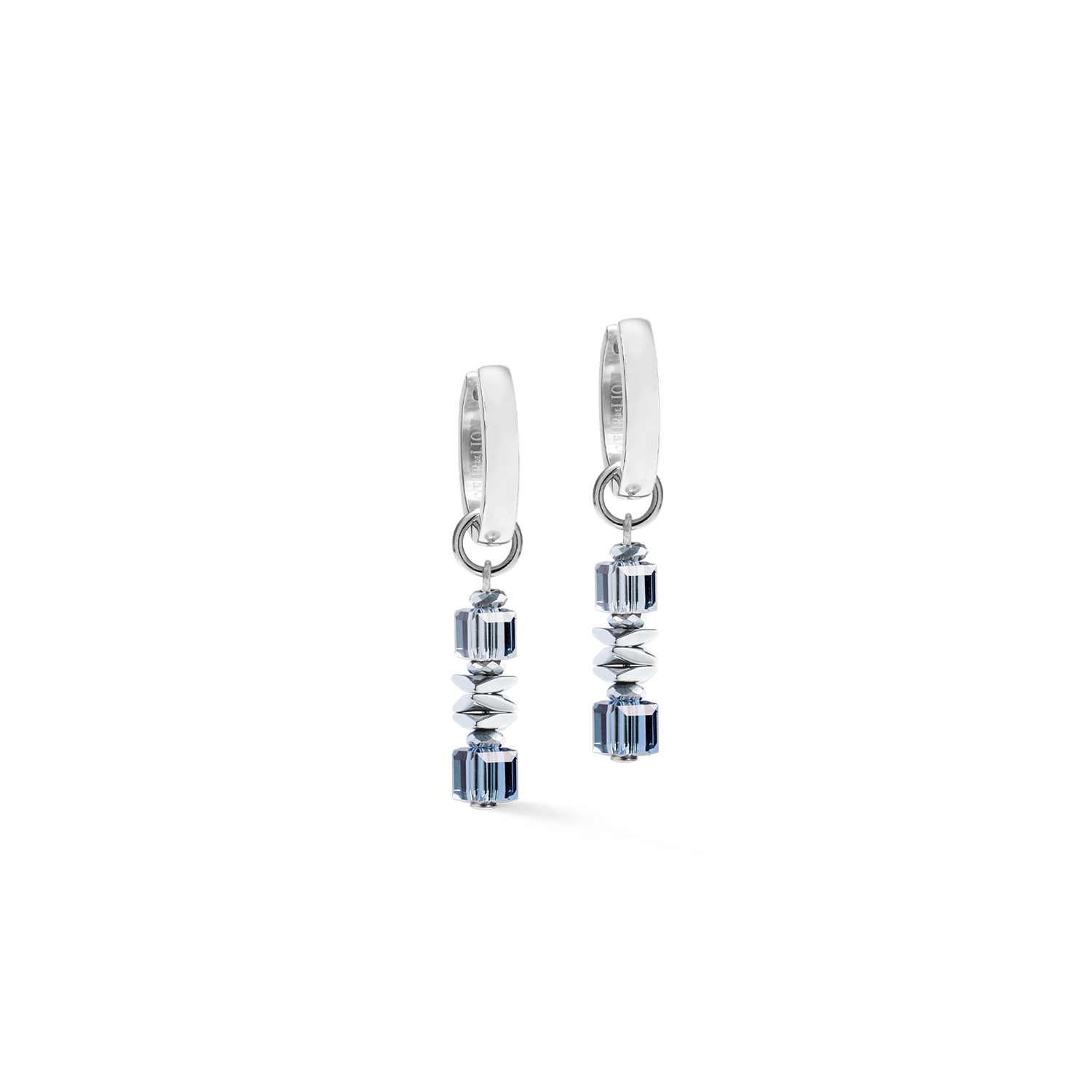 Creoli Wave Cube Flow argento-blu
