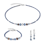Creoli Wave Cube Flow argento-blu