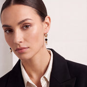 COEUR DE LION Creoli Wave Cube Flow oro-nero – indossato