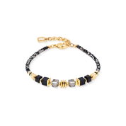 Bracciale Wave Cube Flow oro-nero
