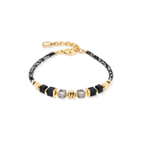 Bracciale Wave Cube Flow oro-nero