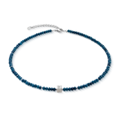 Collana Wave Essence Navy Jade argento