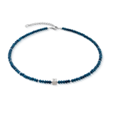 Collana Wave Essence Navy Jade argento
