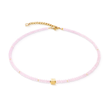 Collana Wave Essence Pink Jade oro