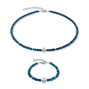 Bracciale Wave Essence Navy Jade argento