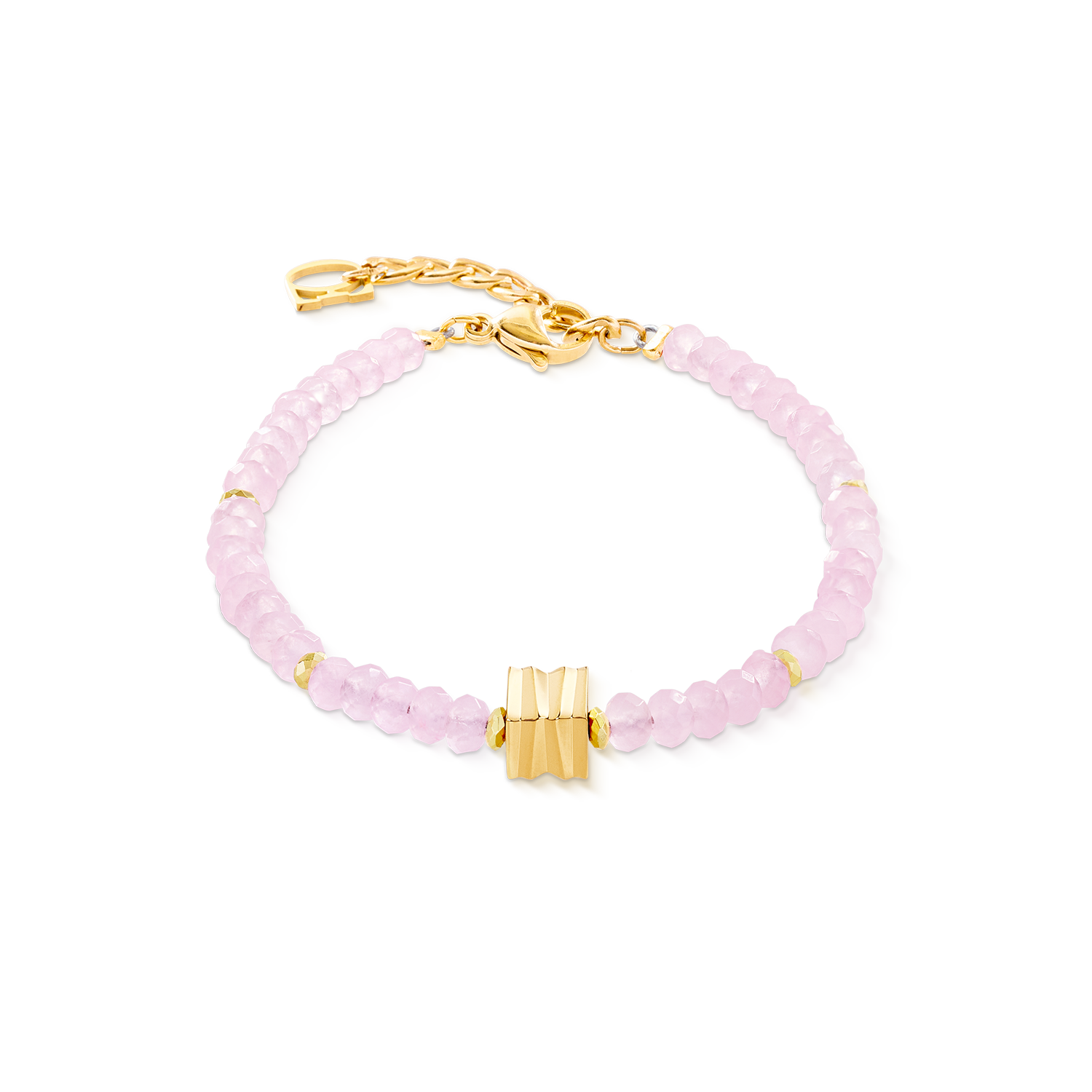 Bracciale Wave Essence Pink Jade oro