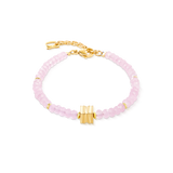 Bracciale Wave Essence Pink Jade oro