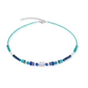 Collana Wave Precious Flow argento-teal