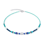 Collana Wave Precious Flow argento-teal
