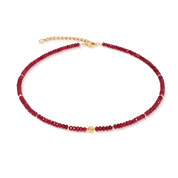 Collana Hammered Cube Ruby Oro