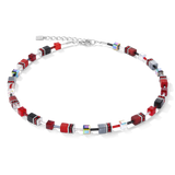 Collana GeoCUBE® rosso-ematite